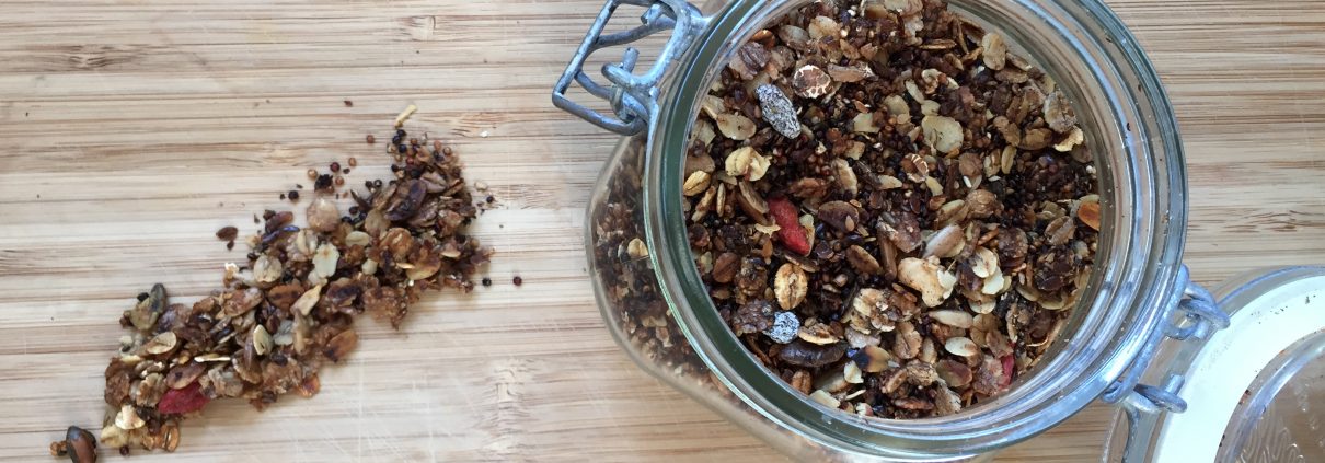 zelfgemaakte granola 0 quiona poffen